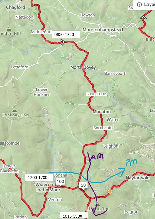 Dartmoor Devil Cycle Ride Map